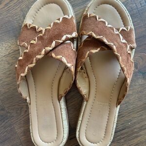 Brown Suede Women's Sandals